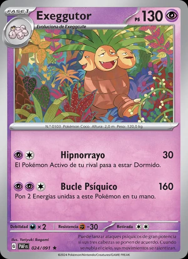 Exeggutor card in Spanish