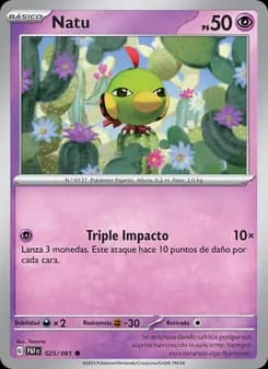 Natu card in Spanish