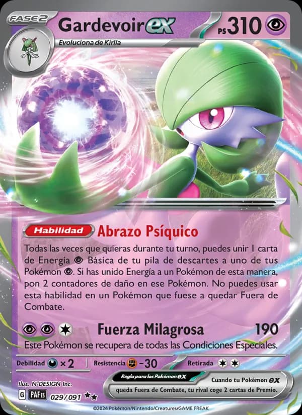 Gardevoir ex card in Spanish