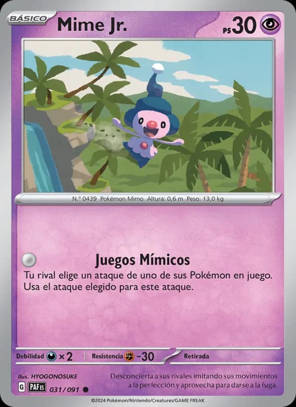 Mime Jr. card in Spanish