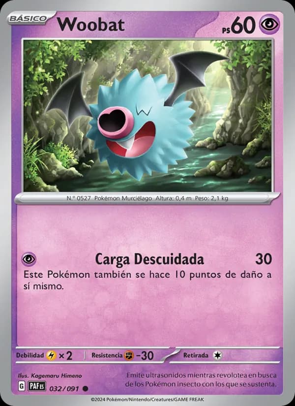 Woobat card in Spanish