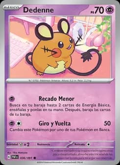 Dedenne card in Spanish