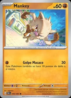 Mankey card in Spanish