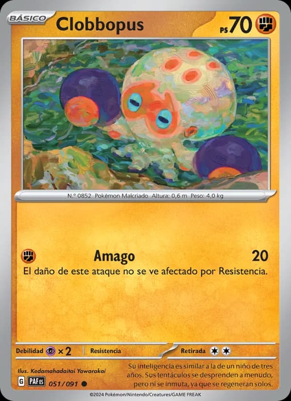 Clobbopus card in Spanish