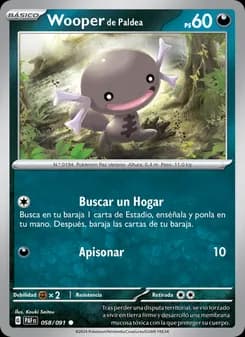 Wooper de Paldea card in Spanish