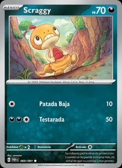 Scraggy card in Spanish