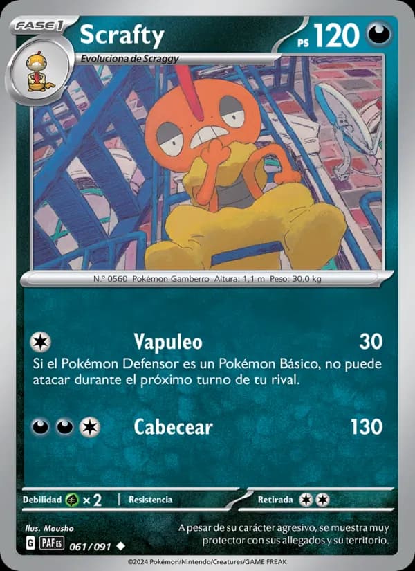 Scrafty card in Spanish
