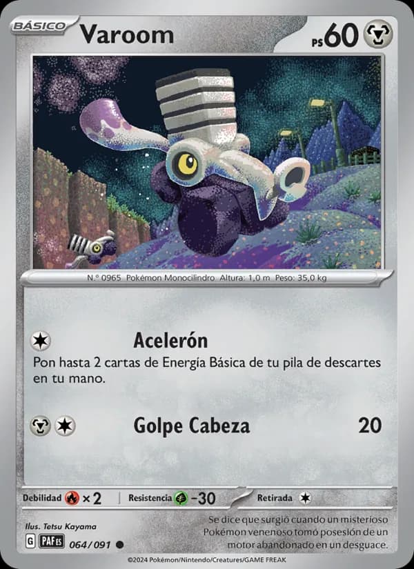 Varoom card in Spanish