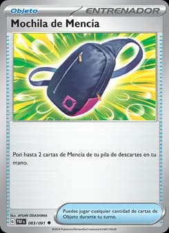Mochila de Mencía card in Spanish