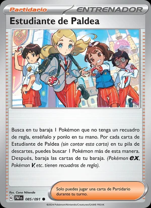 Estudiante de Paldea card in Spanish