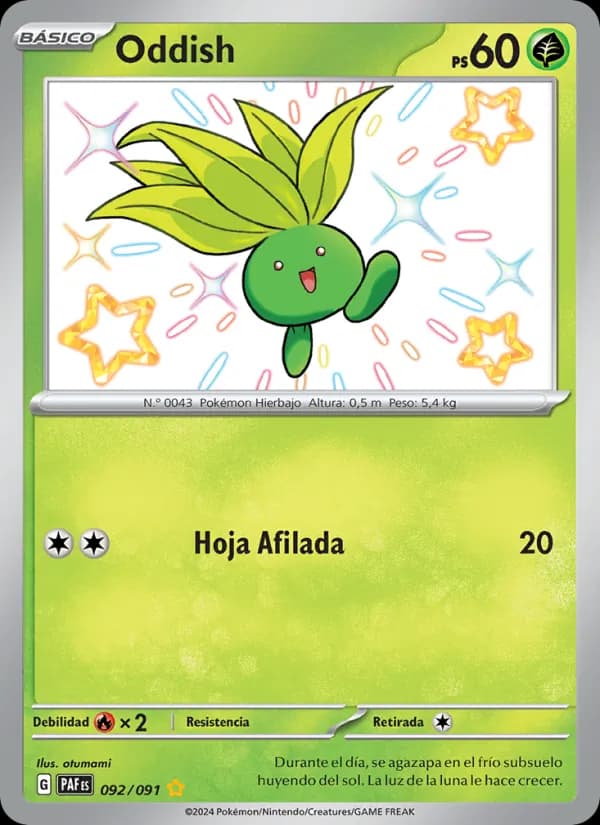 Oddish card in Spanish