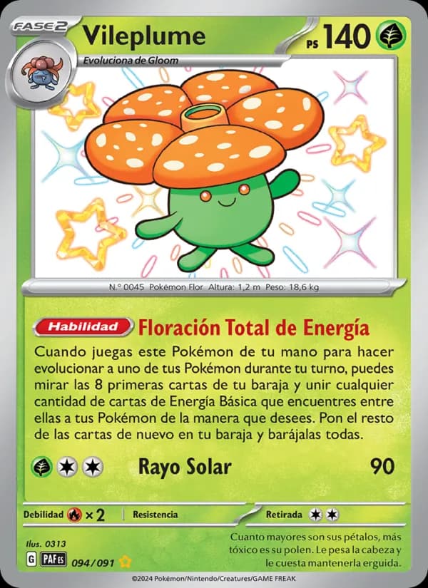 Vileplume card in Spanish