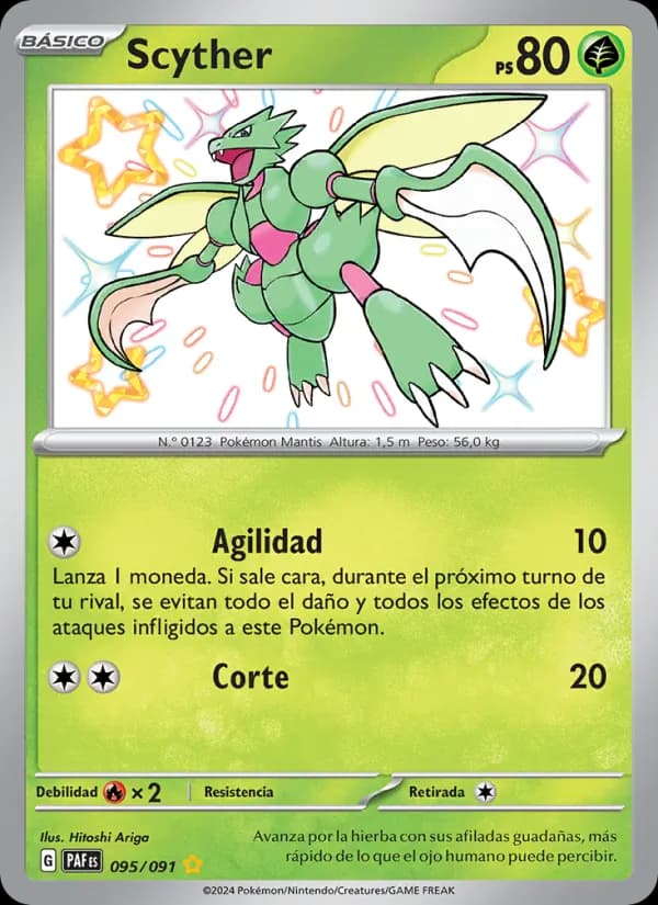 Scyther card in Spanish