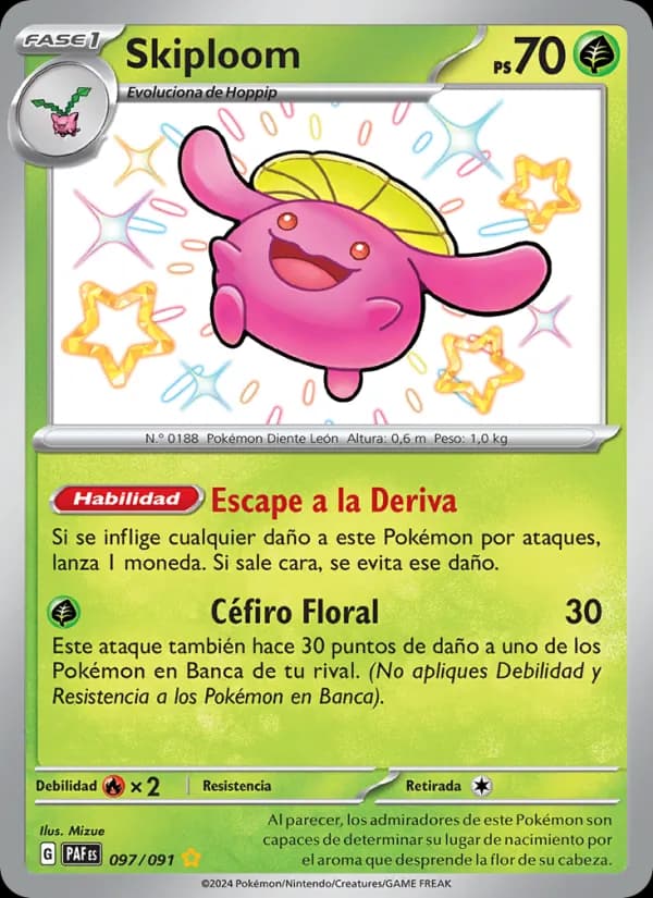 Skiploom card in Spanish