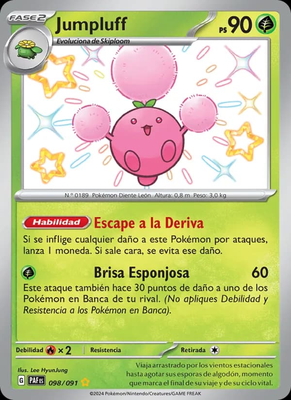 Jumpluff card in Spanish