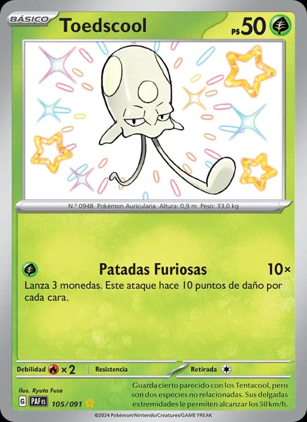 Toedscool card in Spanish