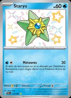 Staryu card in Spanish