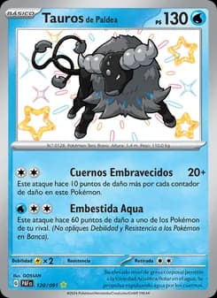 Tauros de Paldea card in Spanish