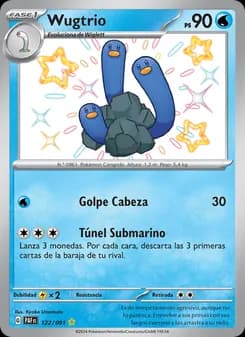 Wugtrio card in Spanish