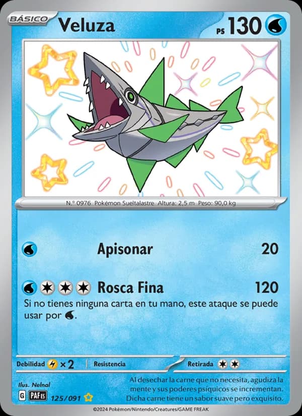 Veluza card in Spanish