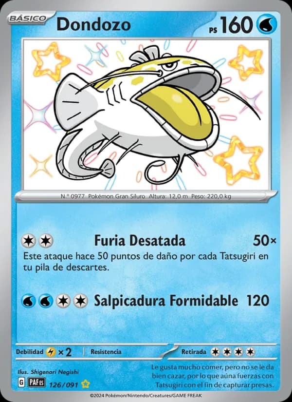 Dondozo card in Spanish