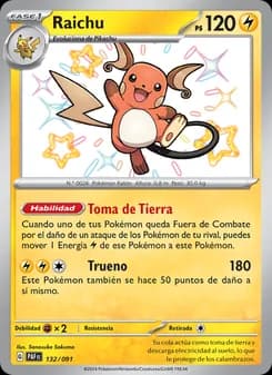 Raichu card in Spanish
