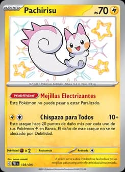 Pachirisu card in Spanish