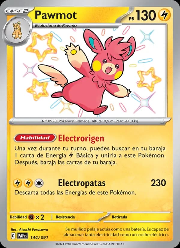 Pawmot card in Spanish