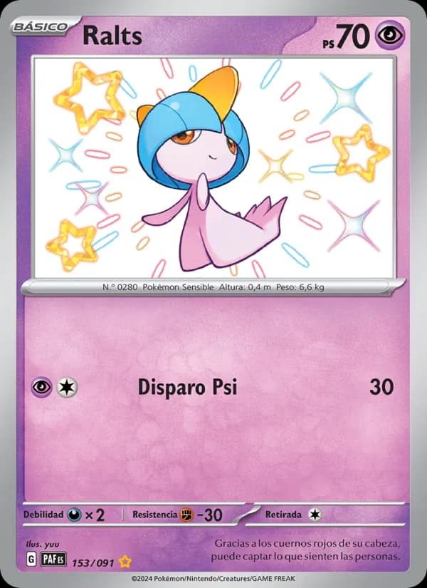 Ralts card in Spanish