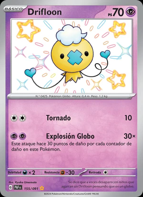Drifloon card in Spanish