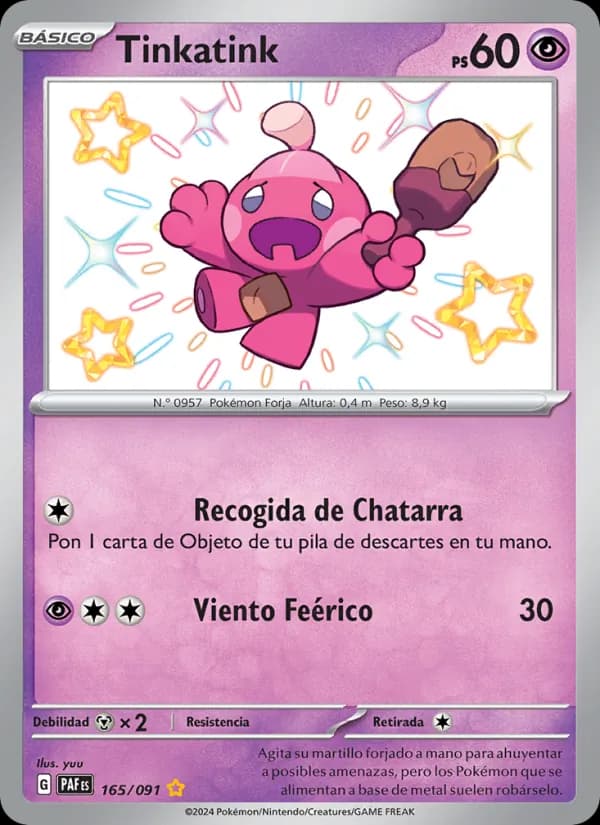 Tinkatink card in Spanish