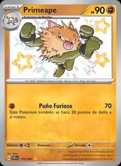Primeape card in Spanish