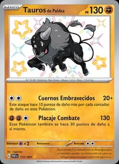 Tauros de Paldea card in Spanish