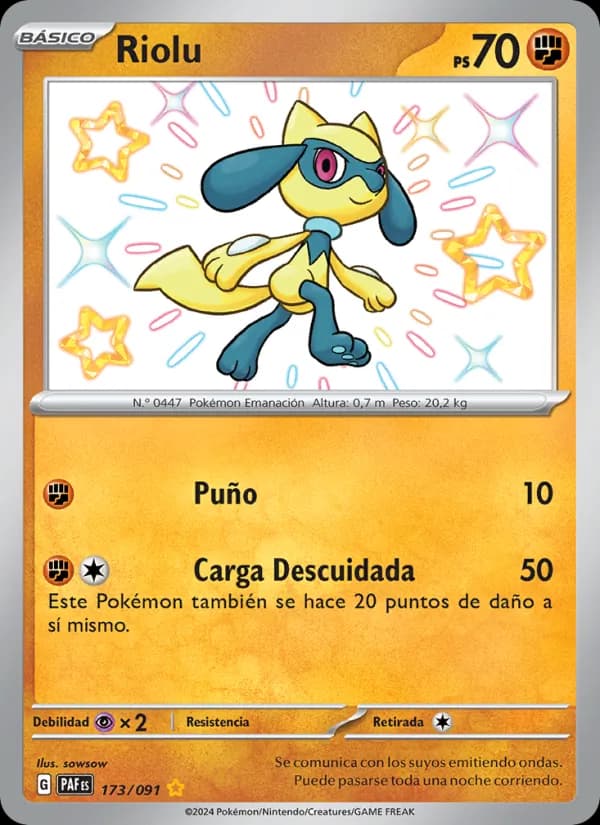 Riolu card in Spanish