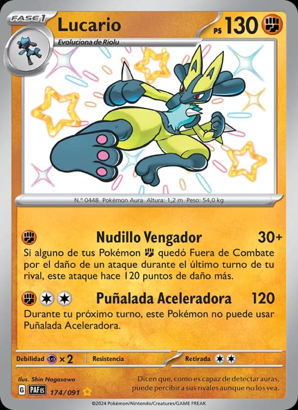 Lucario card in Spanish