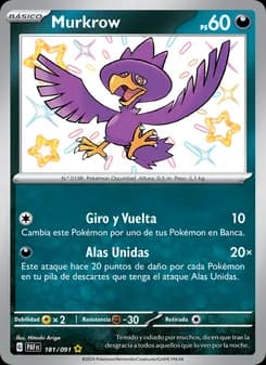 Murkrow card in Spanish