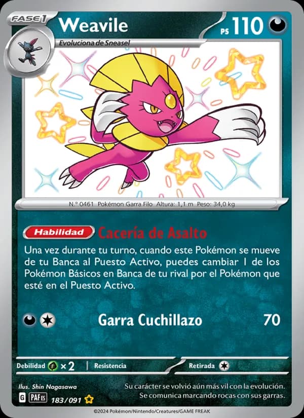Weavile card in Spanish