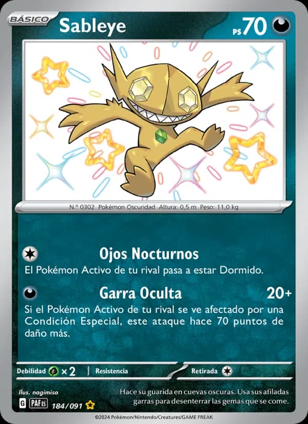 Sableye card in Spanish
