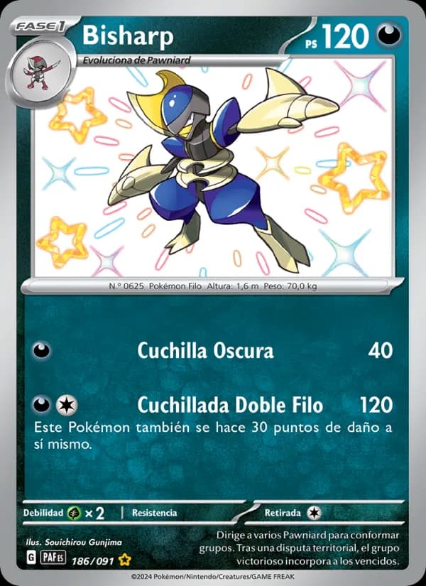 Bisharp card in Spanish