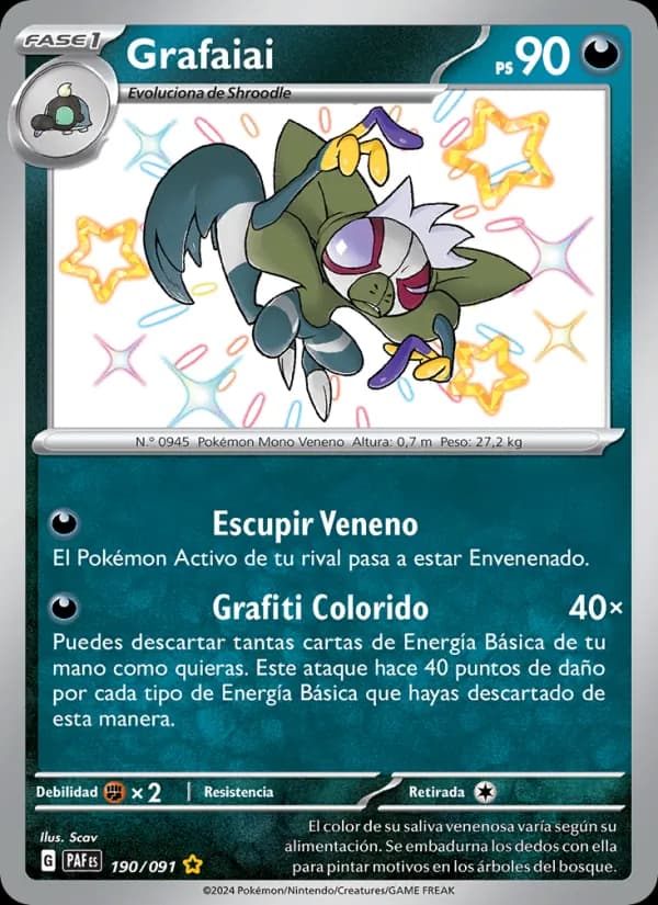 Grafaiai card in Spanish