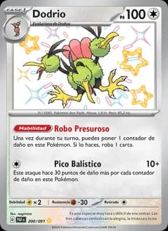 Dodrio card in Spanish