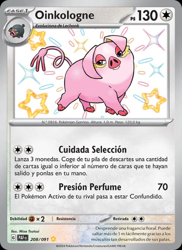 Oinkologne card in Spanish