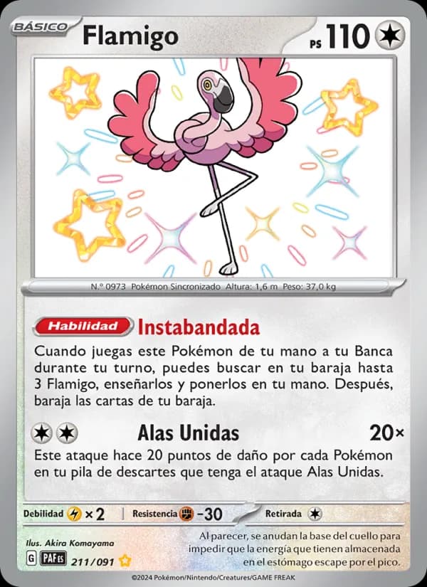 Flamigo card in Spanish