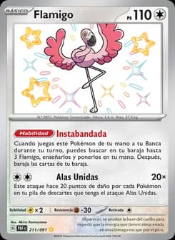 Flamigo card in Spanish