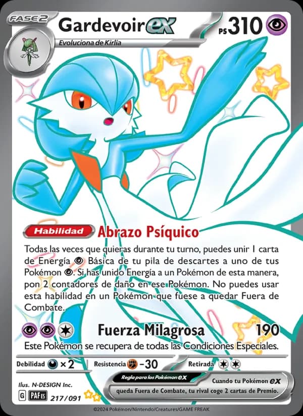 Gardevoir ex card in Spanish