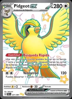 Pidgeot ex card in Spanish