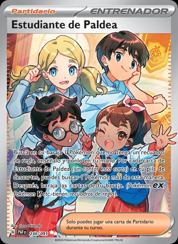 Estudiante de Paldea card in Spanish