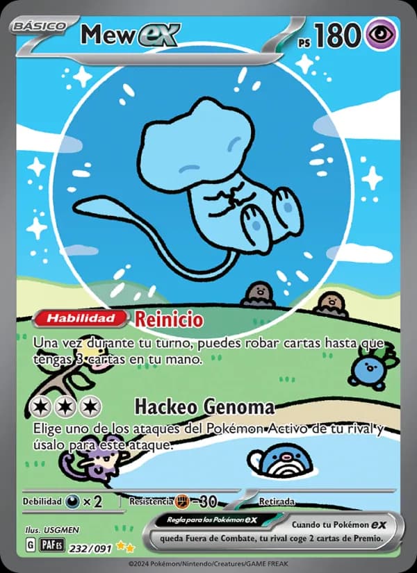 Mew ex card in Spanish