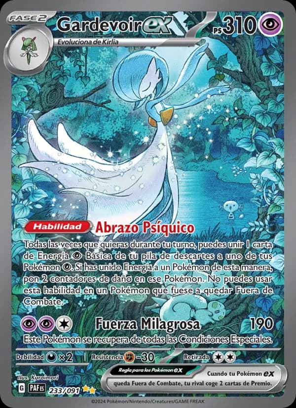 Gardevoir ex card in Spanish