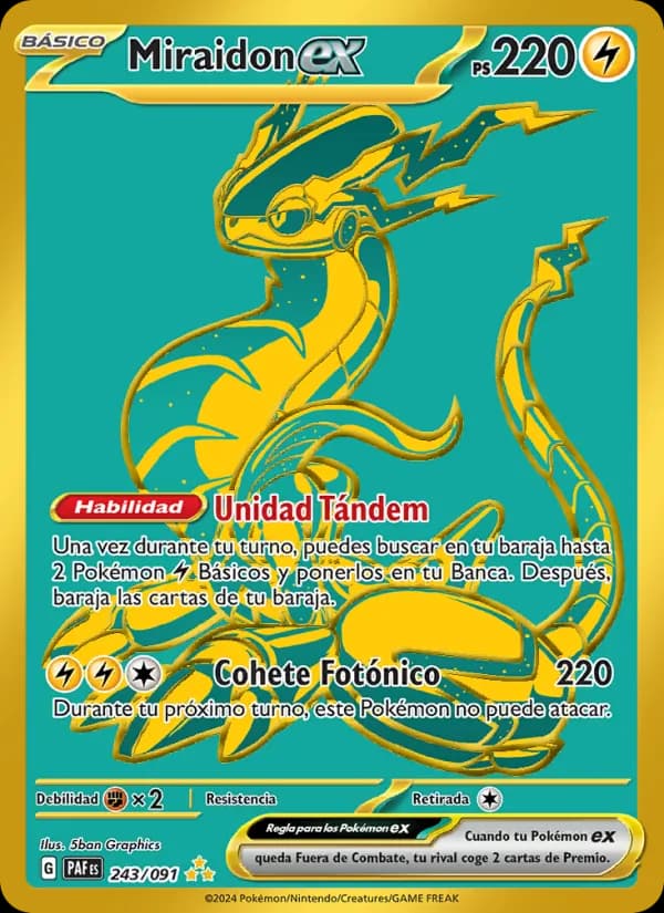 Miraidon ex card in Spanish